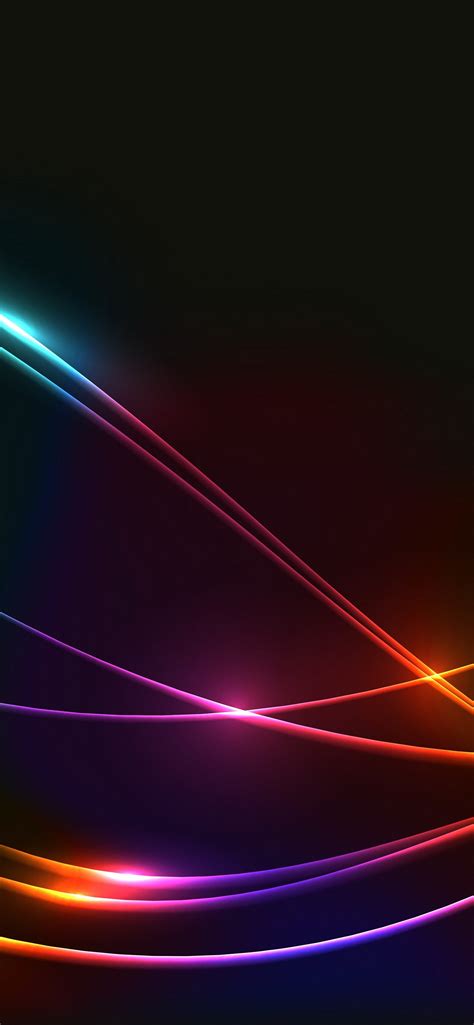 Light Curves Red Blue And Green Abstract Black Background 1242x2688