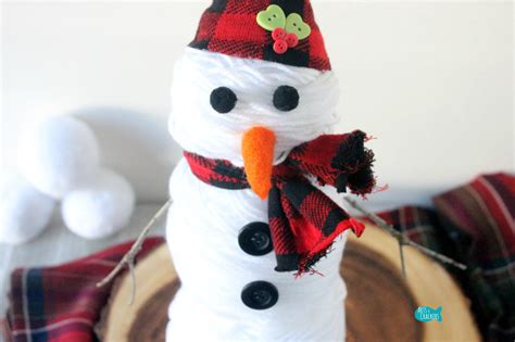 No Knit No Sew Cute Snowman Craft Tutorial Yarn Ball Snowman
