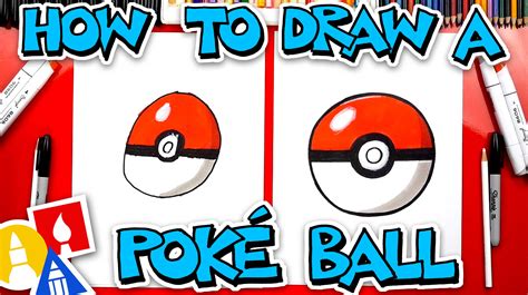 How To Draw A Poké Ball From Pokémon Art For Kids Hub