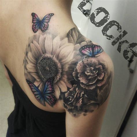 Sunflower And Butterfly Tattoo Arm Tattoo Sites