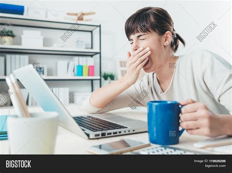 Tired Woman Office Image And Photo Free Trial Bigstock