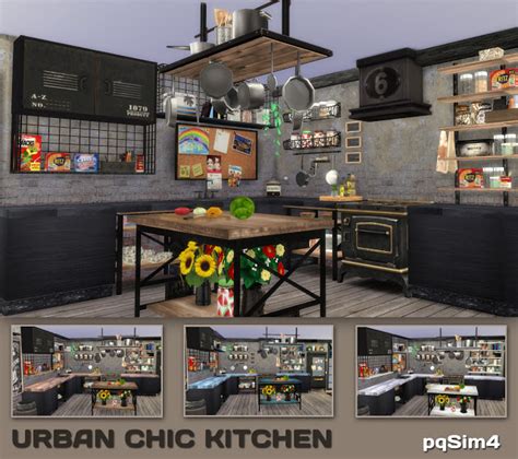 Urban Chic Kitchen By Mary Jimenez At Pqsims4 Sims 4 Updates
