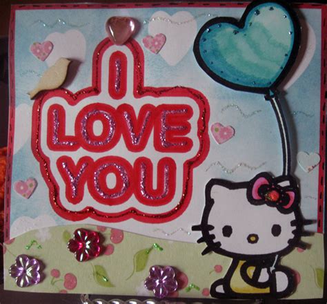 Lovetocreatecards Hello Kitty Love You Card