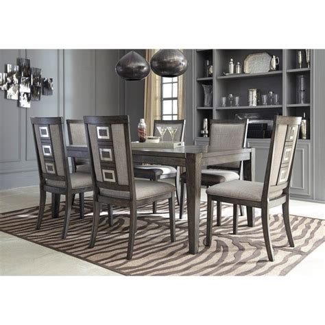 I am always changing my formal dining room centerpieces. Shop Signature Design by Ashley Chadoni Gray Dining Room Table with Chairs Set - Overstock ...