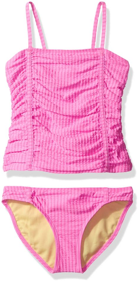 Galleon Jessica Simpson Big Girls Striped Tankini Two Piece Swimsuit