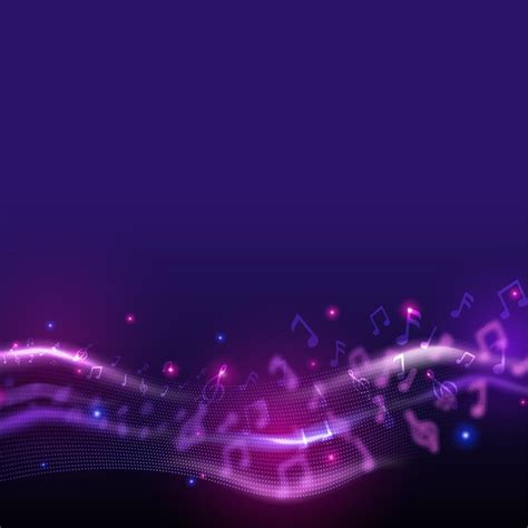 Premium Vector Abstract Wavy Motion Background With Music Notes