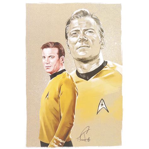 Captain Kirk William Shatner Star Trek 13x19 Signed Lithograph By