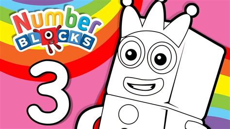 Numberblocks Learn To Count Learn Colors Number Three Counting Lesson