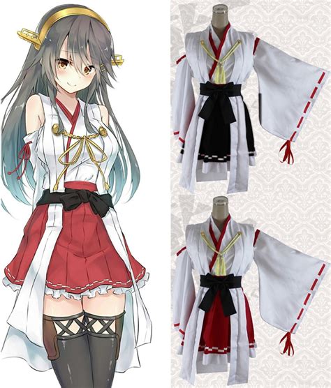 Buy 2colors Anime Kantai Collection Kimono Cosplay Costumes Kongou Haruna And