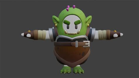 Orc Fall Guys Rig And 3d Model Rigged Cgtrader