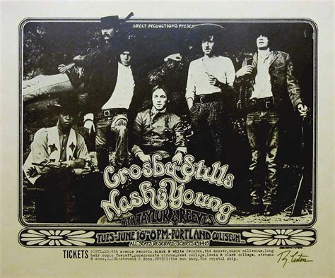Crosby Stills Nash And Young Concert Poster Limited Runs