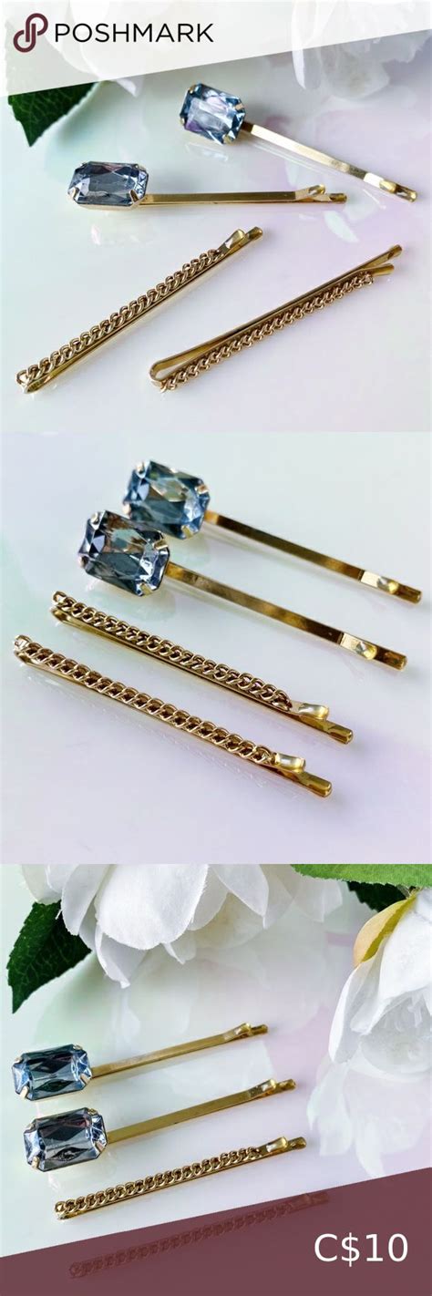 2 sets of embellished hair pins hair pins hair accessories embellished