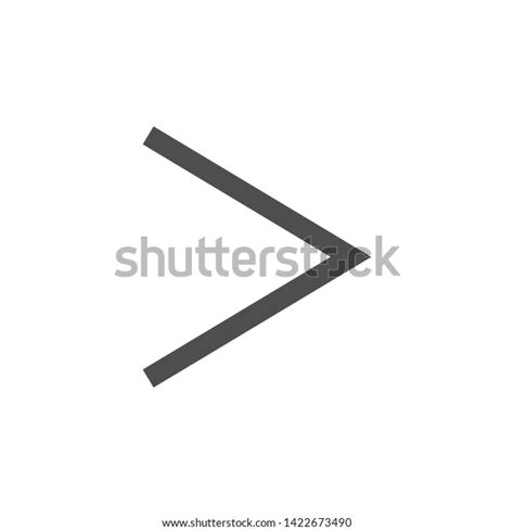 Greater Than Icon Math Symbol Modern Stock Vector Royalty Free 1422673490