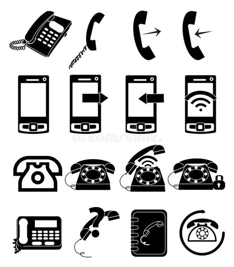 Phone Call Icons Set Stock Vector Illustration Of Icon 45146394