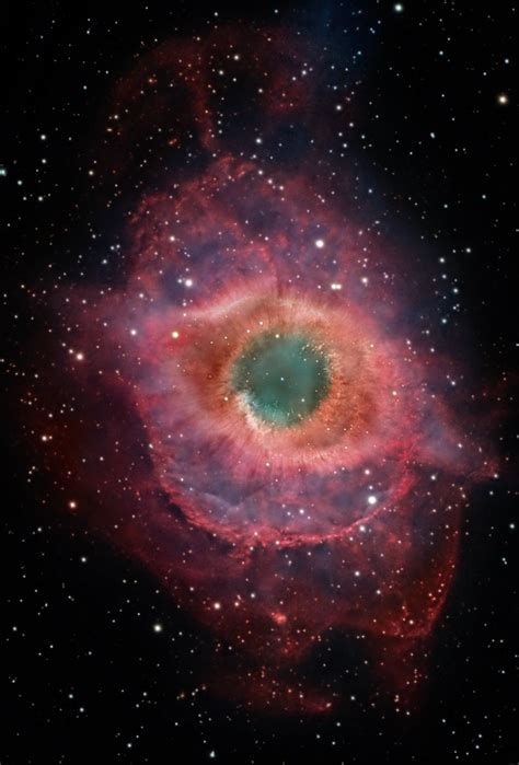 The Helix Nebula Ngc 7293 Or Also The Eye Of God Planetary Nebula In The Constellation