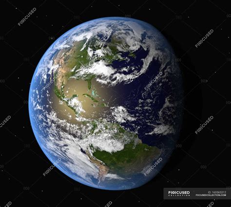 Satellite View Of Earth — Concept North American Stock Photo