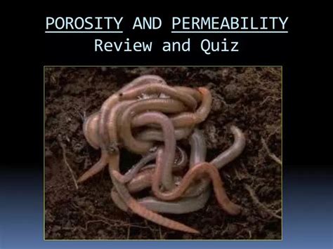 Ppt Porosity And Permeability Review And Quiz Powerpoint Presentation