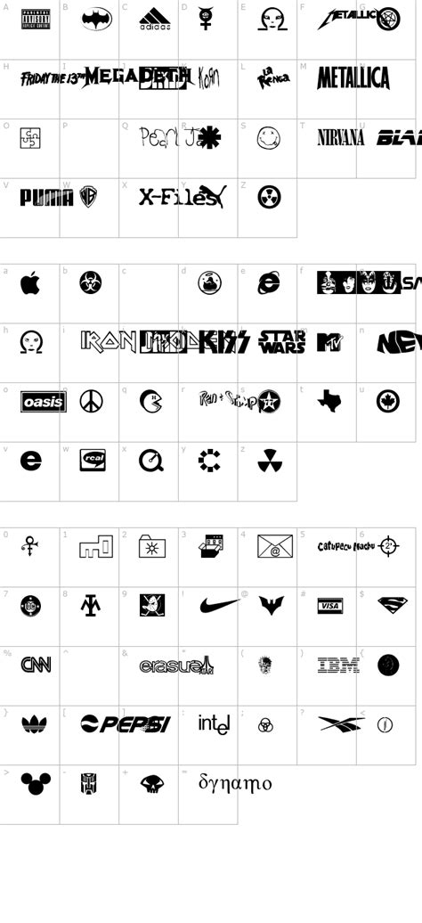 Download Famous Logos Font Free Font Download