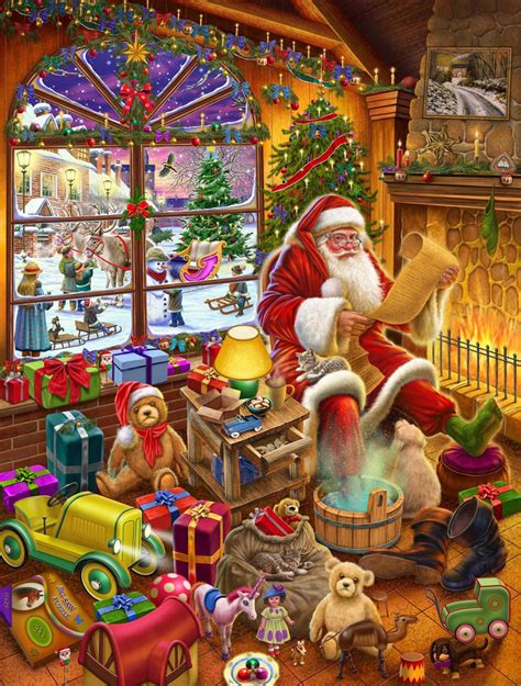 Santa S Christmas List 1000 Piece Jigsaw Puzzle By Rudolf Farkas
