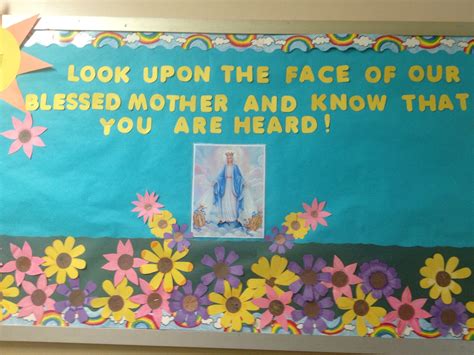 May Board Dedicated To Mary Kindergarten Bulletin Boards Classroom