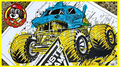 Monster truck coloring page with max d monster truck coloring page. GUESS THE MONSTER TRUCK GAME! - Monster Jam Trucks at Home ...