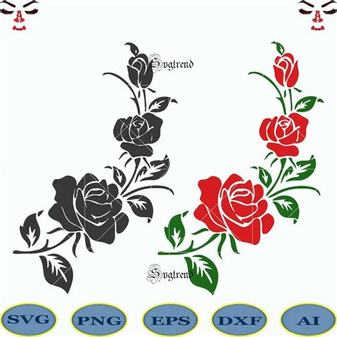 Roses Vector Roses Logo Roses Vine Flower Svg Rose File For Cutting