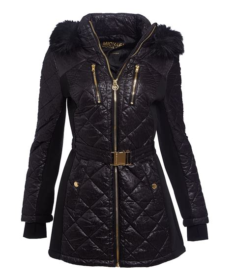 Michael Kors Black Belted Winter Michael Kors Puffer Down Jackets For