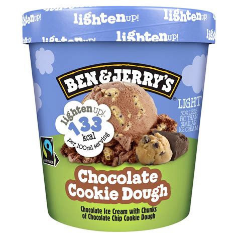 Ben And Jerrys Lighten Up Chocolate Cookie Dough Ice Cream Tub 465ml Zoom
