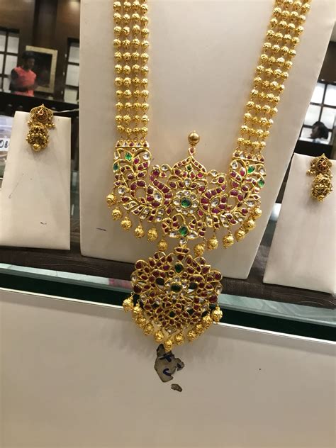 Kundan Long Necklace 140 Gms Diamond Wedding Jewelry Bridal Gold