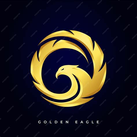 Premium Vector Eagle Logo With Circular Golden Wings Luxury And
