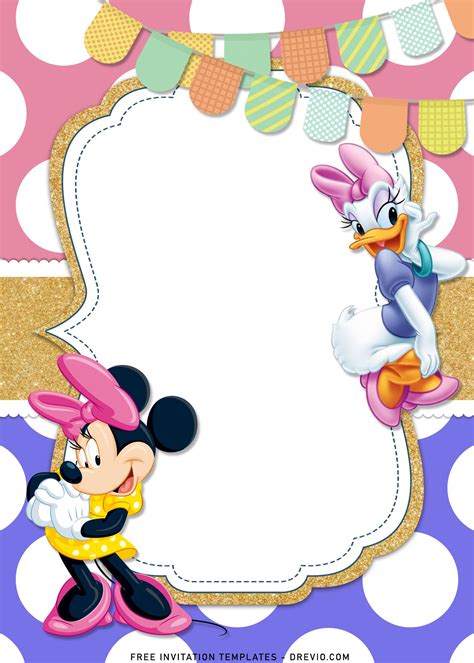 11 Minnie And Daisy Birthday Invitation Templates For Your Daughters