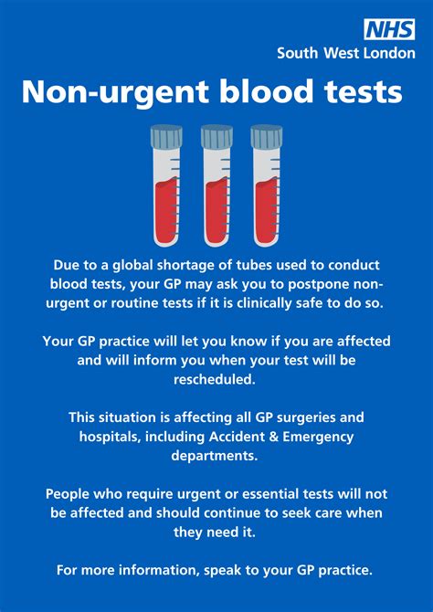 Supply Disruption For Routine Blood Tests Thurleigh Road Nhs Practice