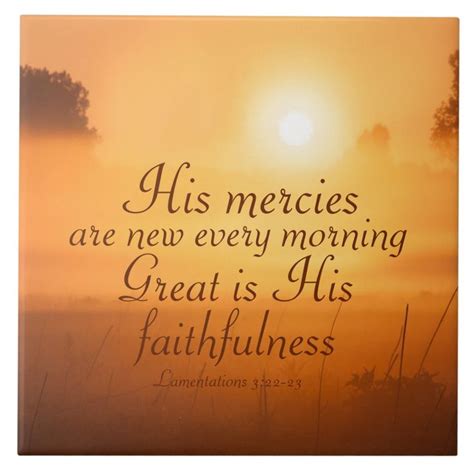 Scripture His Mercies Are New Every Morning Ceramic Tile Zazzle