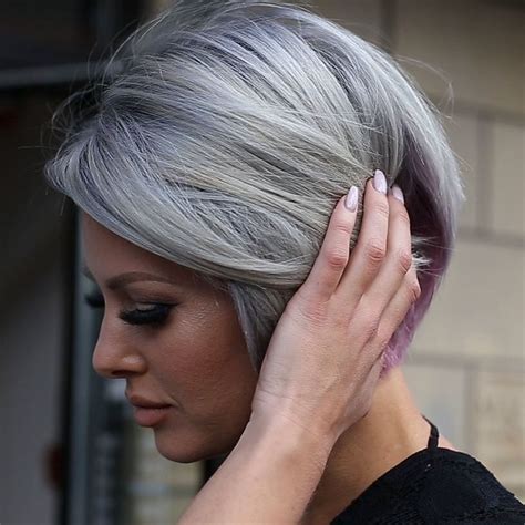 This bob has so much going. Would You Dare To Go Grey On Purpose | Silver hair, Silver ...