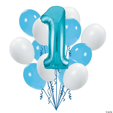 1st Birthday Blue Balloon Bouquet Oriental Trading