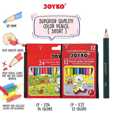Jual Pensil Warna Joyko Cp S12 Pinsil Mewarnai Pencil Colour 12