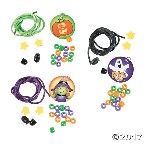 Halloween Beaded Necklace Craft Kit 50pk Party Supplies Canada Open