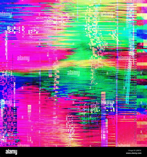 Trend Image Effect In Style Glitch Modern Abstract Background Colorful