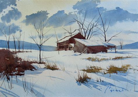 Vernon Barn An Original Watercolor By Joel Popadics Watercolor Barns