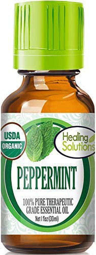 Healing Solutions Organic Peppermint Essential Oil 100 Pure Usda Certified Organic Best