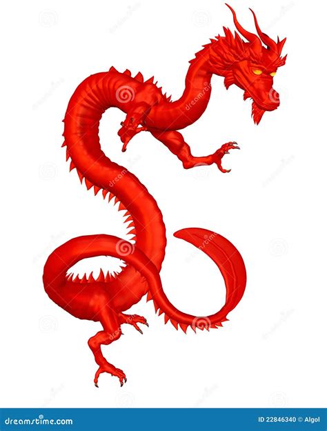 Lucky Red Chinese Dragon Stock Photo Image 22846340