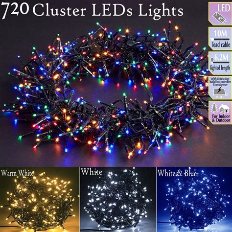 720 Led Multi Function Christmas Cluster String Lights Indoor Outdoor