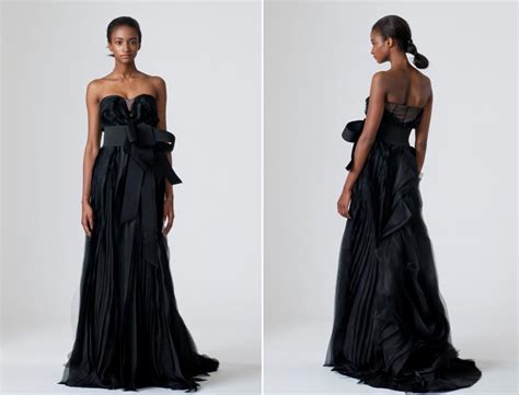 Black Strapless Wedding Dress From Vera Wangs Spring 2010 Collection