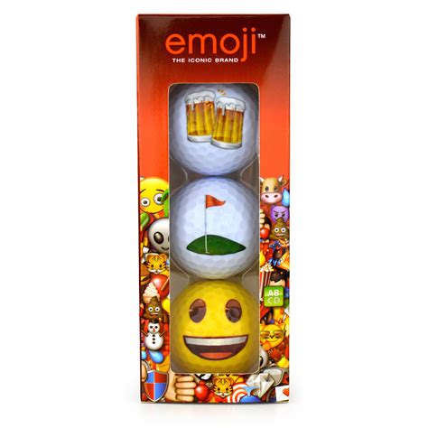 Emoji Golf Balls 3 Pack Beer Mugs Golf Flag And Happy Face