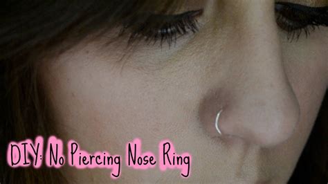 diy no piercing nose ring ☼ youtube