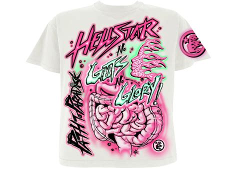 Hellstar No Guts No Glory T Shirt White Fw23 Jp