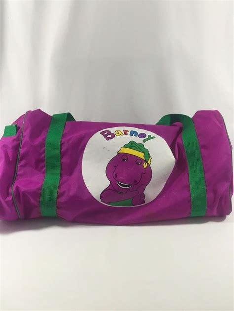Vintage Barney Dinosaur Duffle Bag Tote