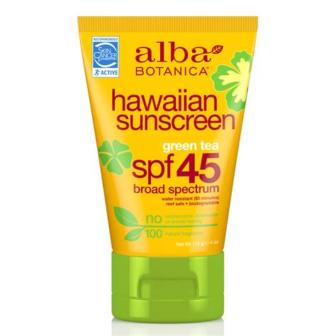 Read about sunscreen types, ingredients, how sunscreen works, and how ultraviolet (uv) rays can cause skin cancer and. Alba Botanica Hawaiian Sunscreen Revitalizing Green Tea SPF 45 Review | Allure