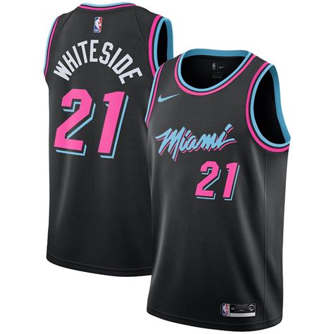 Shop new miami heat apparel and gear at fanatics international. Men's Miami Heat Hassan Whiteside Nike Black City Edition Swingman Jersey