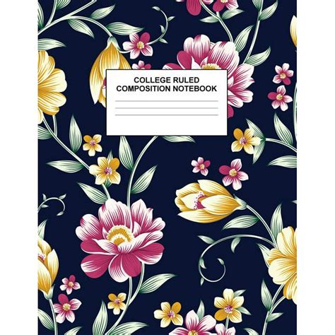 College Ruled Composition Notebook Cute Blank Lined Journal To Write